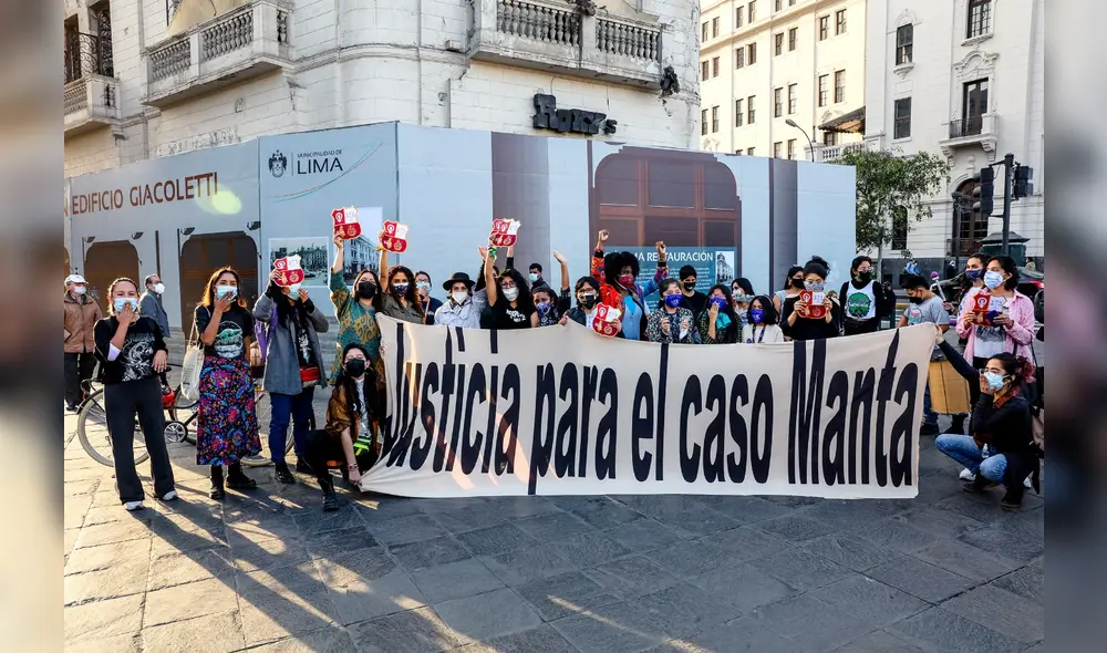 Alzan la voz por las víctima del caso Manta. Foto: difusión Alzan la voz por las víctima del caso Manta. Foto: difusión
