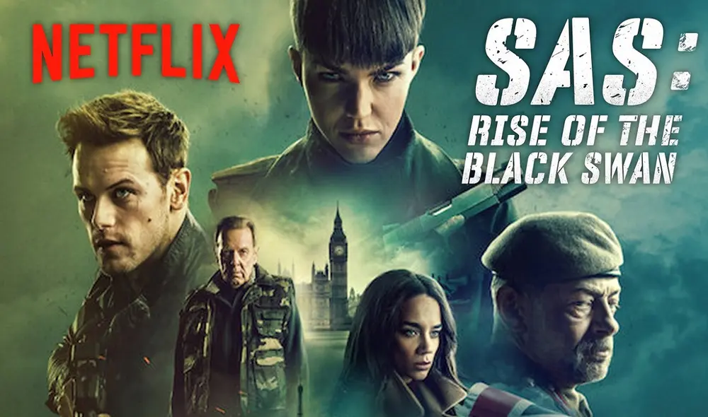 SAS: el ascenso del cisne negro está protagonizada por Sam Heughan, Ruby Rose y Andy Serkis. Foto: composición/Netflix