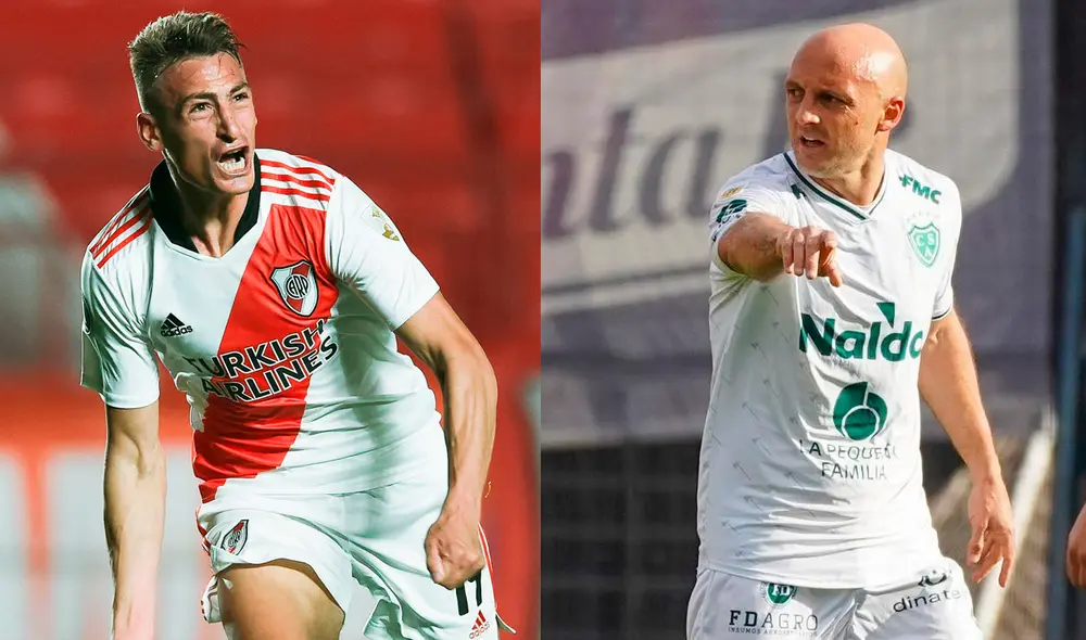 El cotejo River Plate vs. Sarmiento se jugará desde las 5.00 p. m. (hora peruana). Foto: composición/Facebook