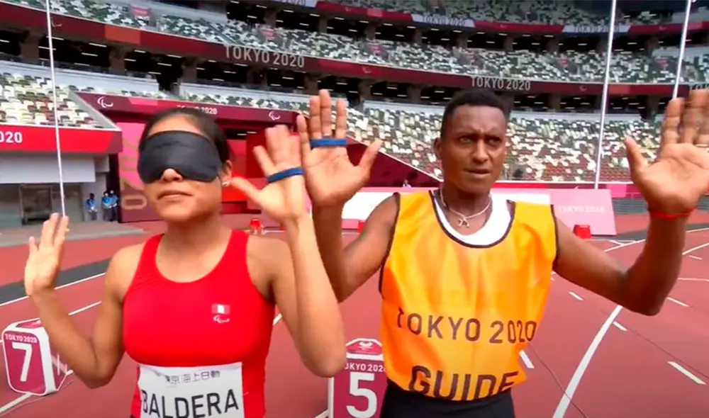 Baldera también disputó los 400 metros T11 en Tokio 2020, ubicándose en la décima posición. Foto: captura Paralympic Games Baldera también disputó los 400 metros T11 en Tokio 2020, ubicándose en la décima posición. Foto: captura Paralympic Games