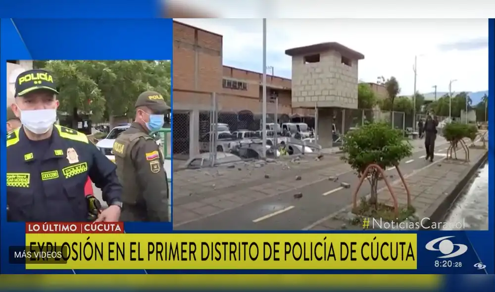 El artefacto explosivo fue dejado debajo de una silla, informa el comandante de la Policía de Cúcuta. Foto: captura de Noticias Caracol