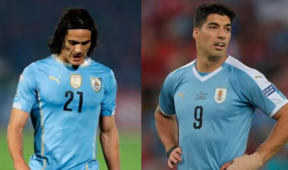 Edinson Cavani y Luis Suárez se perderán los choques de su selección ante Perú, Bolivia y Ecuador. Foto: AFP Edinson Cavani y Luis Suárez se perderán los choques de su selección ante Perú, Bolivia y Ecuador. Foto: AFP