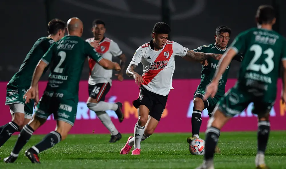 River superó 2-1 a Sarmiento por la Liga Profesional Argentina desde el Estadio Eva Perón. Foto: River/Twitter