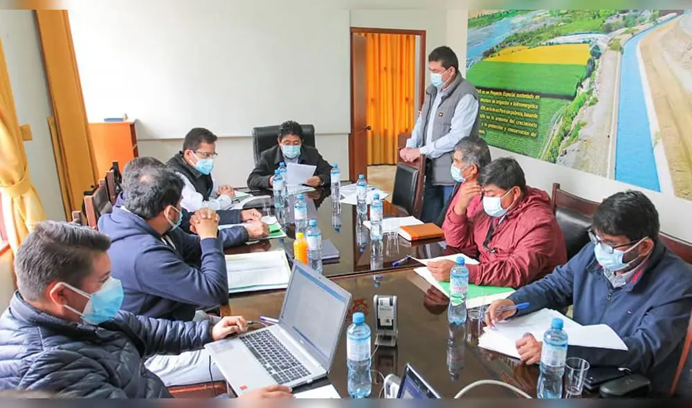 Reunión del consejo directivo del Proyecto Chinecas. Foto: Gobierno Regional de Áncash.