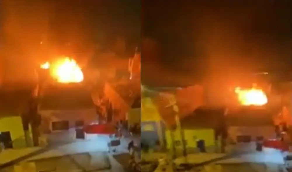 Fuego habría comenzado pasadas las 9.30 de la noche. Foto: difusión