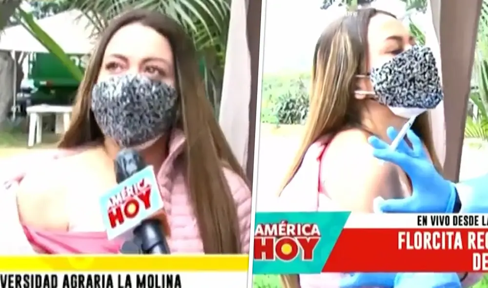 Flor Polo explica por qué le emociona tanto ser vacunada contra la COVID-19. Foto: captura de América TV Flor Polo explica por qué le emociona tanto ser vacunada contra la COVID-19. Foto: captura de América TV