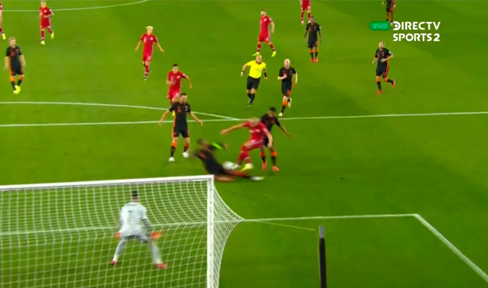 Erling Haaland abrió el marcador en el Países Bajos-Noruega por las Eliminatorias Qatar 2022. Foto: captura de DirecTV Sports