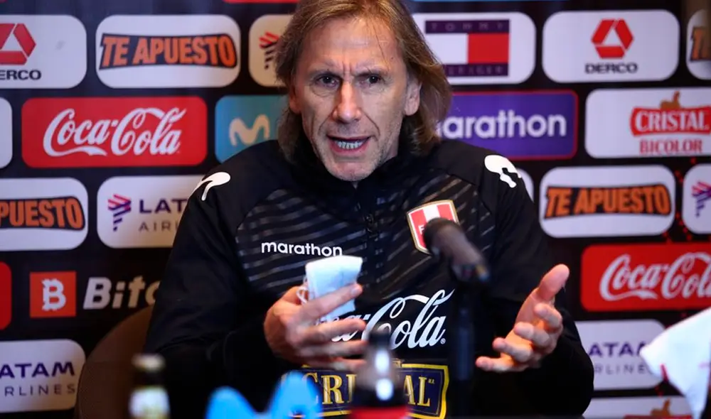 Ricardo Gareca brindó una conferencia de prensa a un día de enfrentar a Uruguay. Foto: selección Perú Ricardo Gareca brindó una conferencia de prensa a un día de enfrentar a Uruguay. Foto: selección Perú