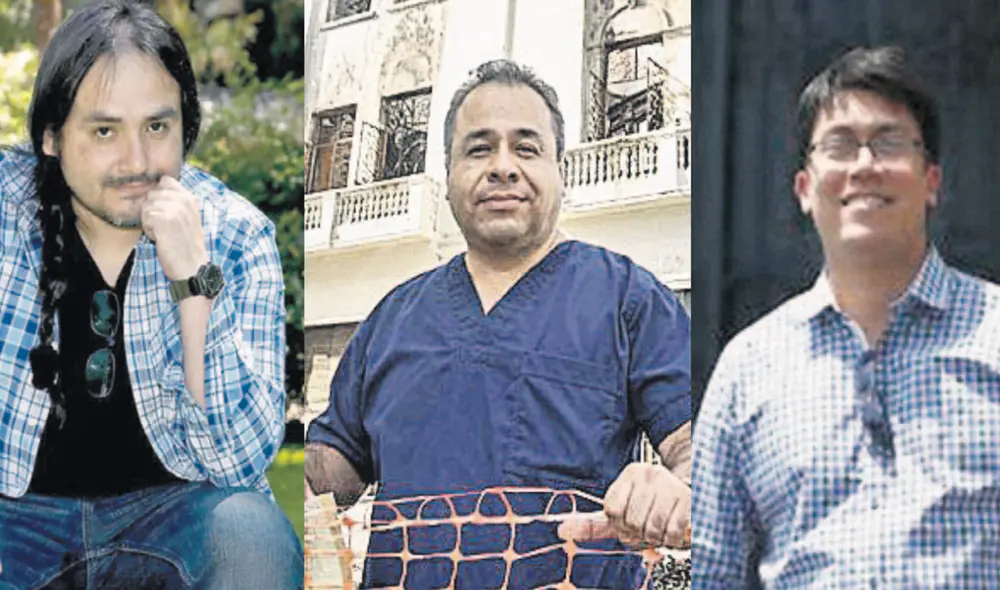 Los autores. Escritores Richard Parra, Lizardo Cruzado Díaz y Javier Alejandro Mariscal. Foto: Composición LR Los autores. Escritores Richard Parra, Lizardo Cruzado Díaz y Javier Alejandro Mariscal. Foto: Composición LR