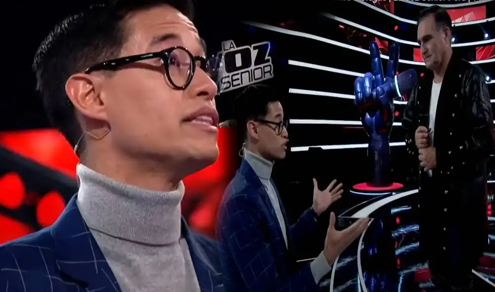 Tony Succar le dedicó palabras de aliento al participante. Foto: captura Latina