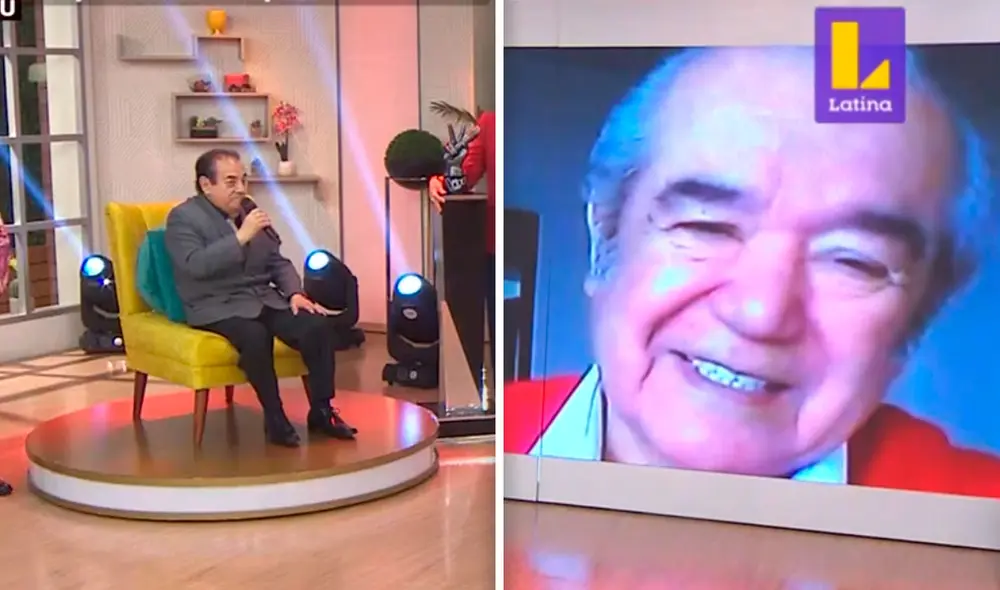 El participante se emocionó con las sorpresas en el set de TV. Foto: captura/Latina