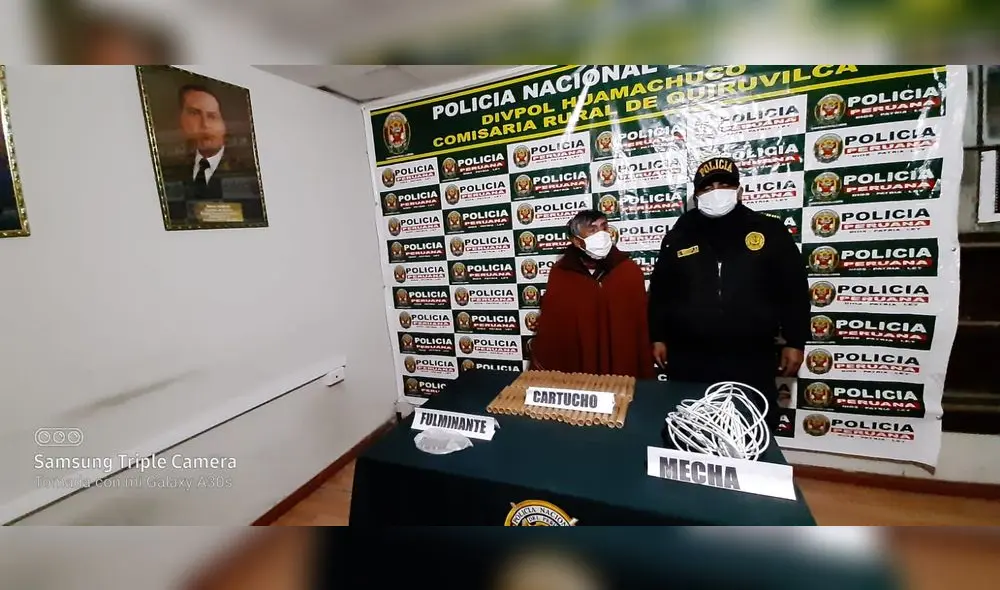 Patrocinio Vare manifestó ser encargado de mina artesanal. Foto: PNP