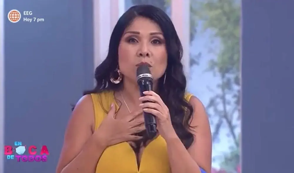 La madre de la animadora falleció en marzo de este año. Foto: captura América TV La madre de la animadora falleció en marzo de este año. Foto: captura América TV