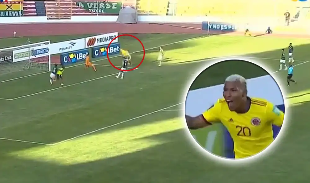 Roger MartÍnez marcó el 1-0 de Colombia sobre Bolivia. Foto: captura Youtube Roger MartÍnez marcó el 1-0 de Colombia sobre Bolivia. Foto: captura Youtube