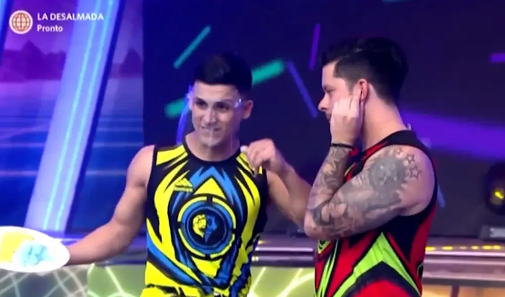 Mario Hart y Elías Montalvo pelearon durante el juego Frase escondida. Foto: captura EEG / América TV
