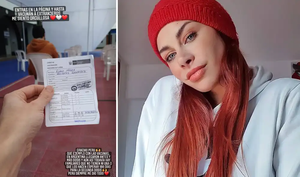 “Entras en la página y hasta vacunan a extranjeros. Me siento orgullosa”, escribió Xoana González en redes sociales. Foto: composición Instagram “Entras en la página y hasta vacunan a extranjeros. Me siento orgullosa”, escribió Xoana González en redes sociales. Foto: composición Instagram