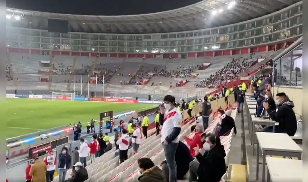 Las autoridades sanitarias autorizaron un aforo del 20% para el duelo ante Uruguay. Foto: captura twitter Diario Libero