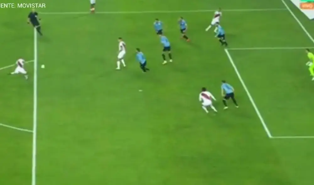 Yotún intentó anotar el segundo de la Bicolor. Foto: captura video Movistar Deportes