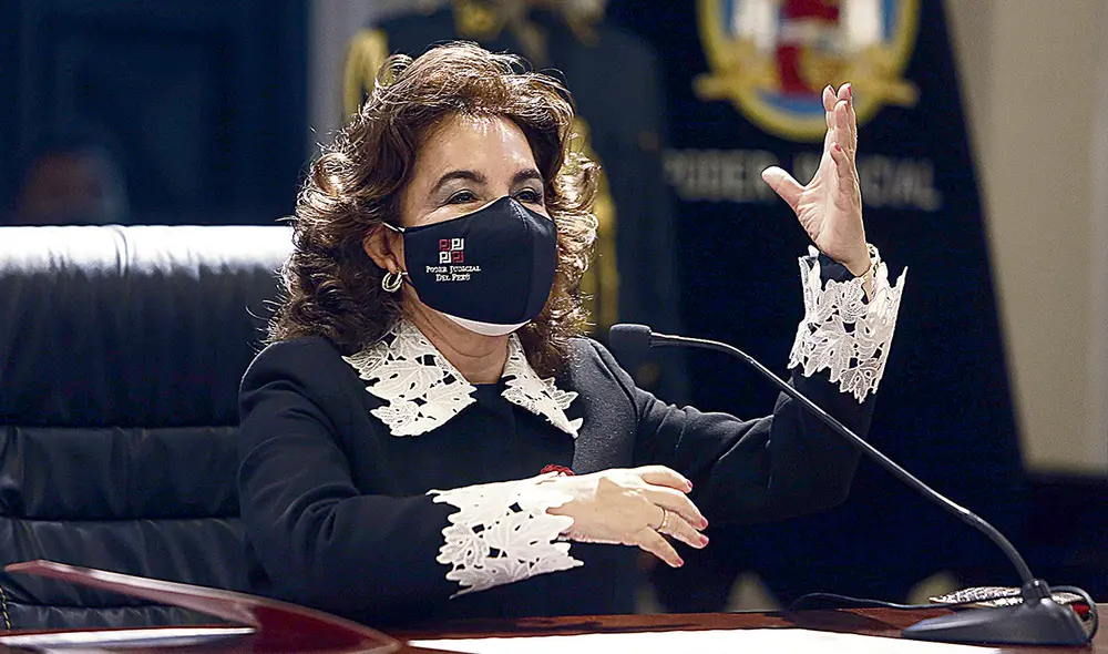 Rechaza violencia de género. Presidenta del Poder Judicial, Elvia Barrios Alva, pidió que se investigue agresiones. Foto: Marco Cotrina/La República