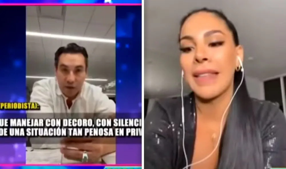 La cantante rechazó las expresiones del periodista que puso en tela de juicio su denuncia por violencia física. Foto: captura/ATV