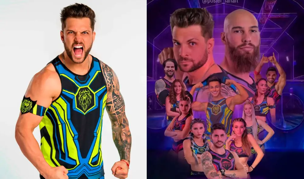 Nicola Porcella se mudó a México en 2020 y es uno de los competidores más queridos del reality Guerreros México. Foto: Poster fanart Guerreros / Instagram