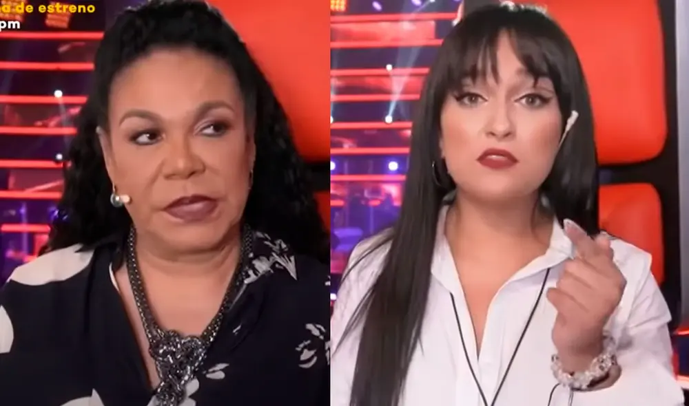 Eva Ayllón y Daniela Darcourt suelen tener opiniones distintas acerca de su rol como entrenadoras de La voz Senior. Foto: captura Latina