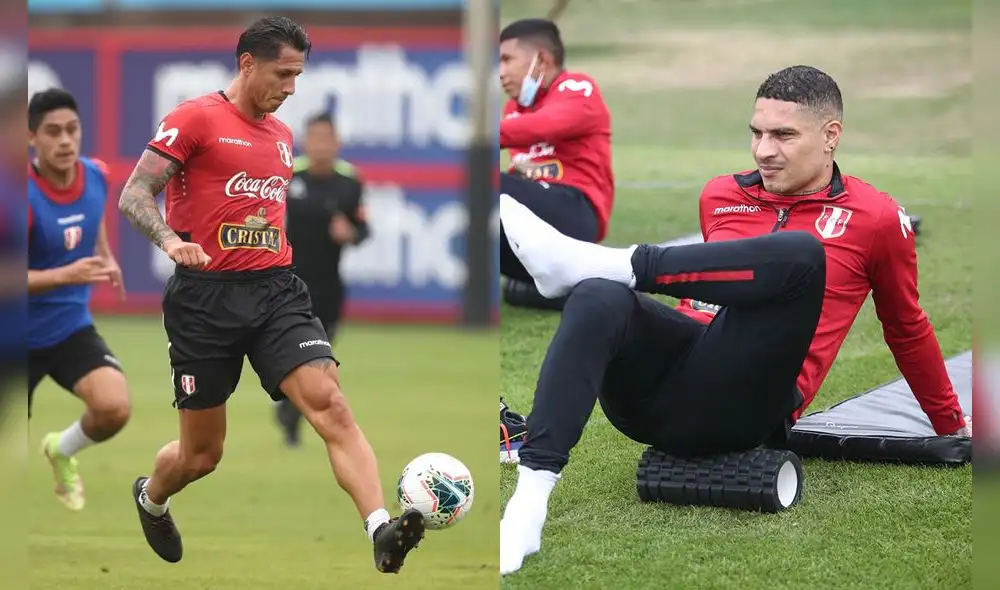 Paolo Guerrero y Gianluca Lapadula entrenan en la Videna junto con la selección peruana. Foto: FPF