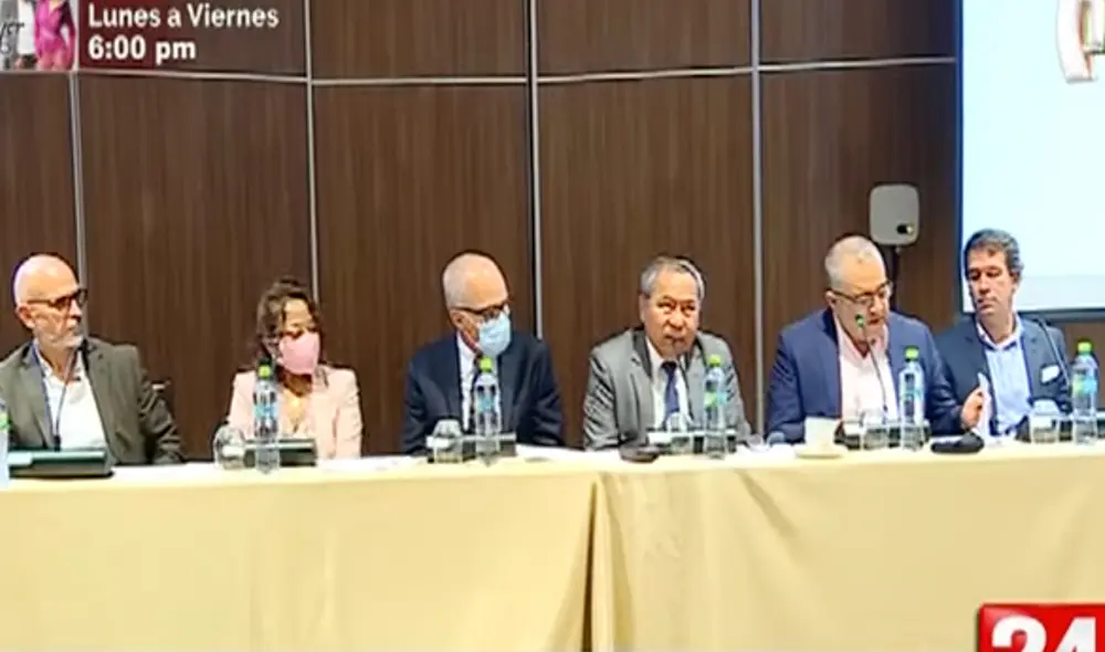 Roque Benavides, César Candela, Rafael Santos, Federico Anchorena y Drago Kisic integran la Alianza Democrática. Foto: captura/Panorama Roque Benavides, César Candela, Rafael Santos, Federico Anchorena y Drago Kisic integran la Alianza Democrática. Foto: captura/Panorama