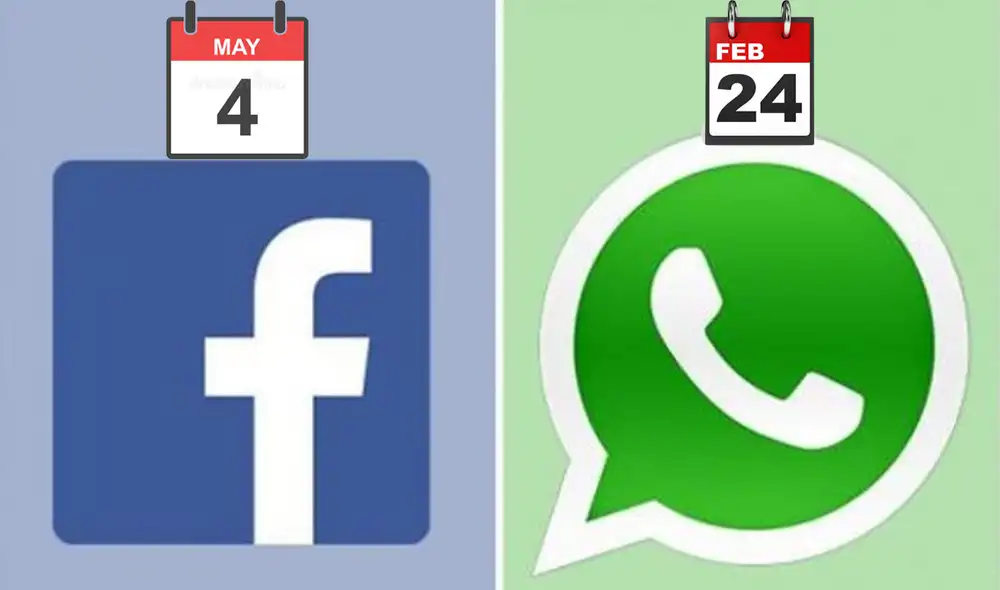 Pese a pertenecer a Facebook, WhatsApp muestra una fecha diferente. Foto: composición La República Pese a pertenecer a Facebook, WhatsApp muestra una fecha diferente. Foto: composición La República