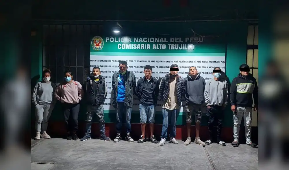 Los detenidos fueron llevados a la comisaría de Alto Trujillo. Foto: PNP