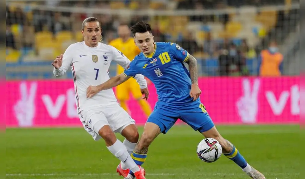 Francia y Ucrania igualan 1-1 por las Eliminatorias Europeas Qatar 2022. Foto: twitter Marca