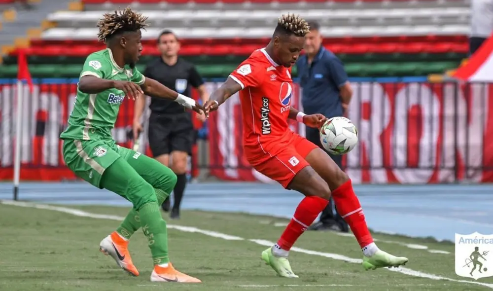 Leyser Chaverra anotó el único gol del encuentro disputado en el Olímpico de Cali. Foto: América de Cali