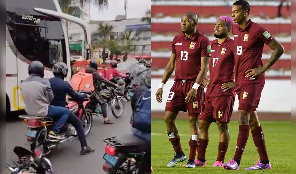 Deliveries apoyaron a la selección venezolana previo al duelo ante Perú por Eliminatorias Qatar 2022. Fotos: captura twitter Efecto Cocuyo/EFE