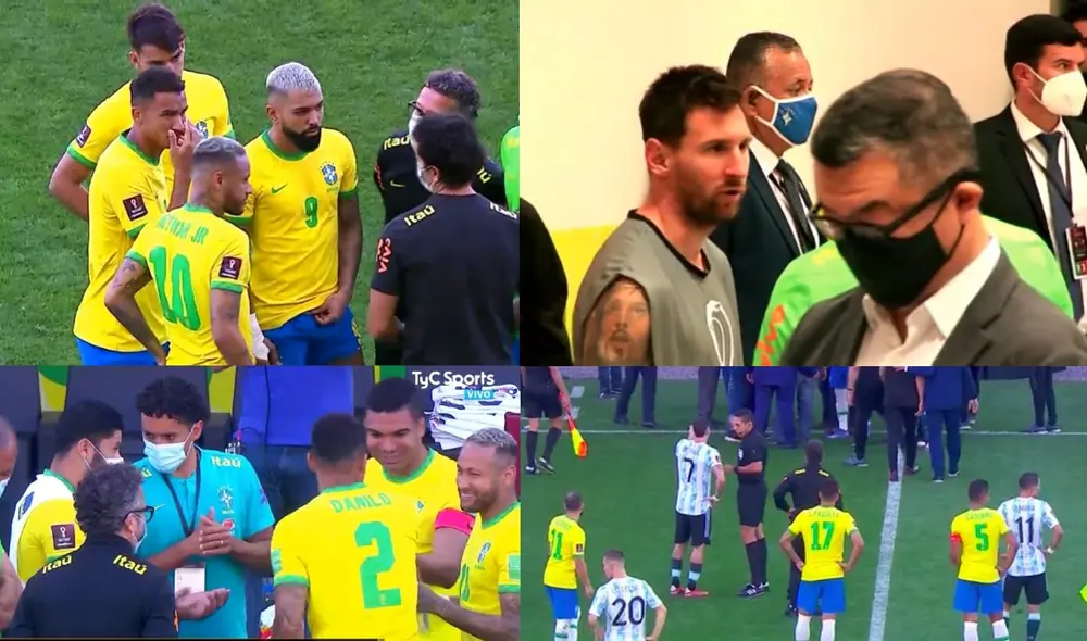 El partido quedó suspendido a menos de 5 minutos de iniciado. Foto: composición/difusión
