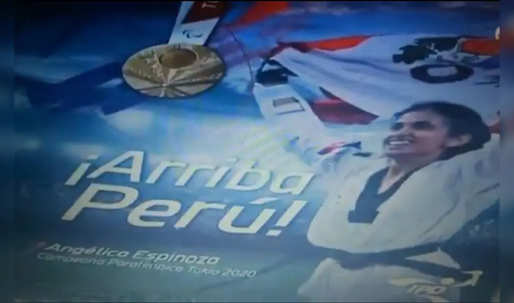 Angélica Espinoza ganó medalla de oro en los Juegos Paralímpicos Tokio 2020. Foto: captura Movistar Deportes