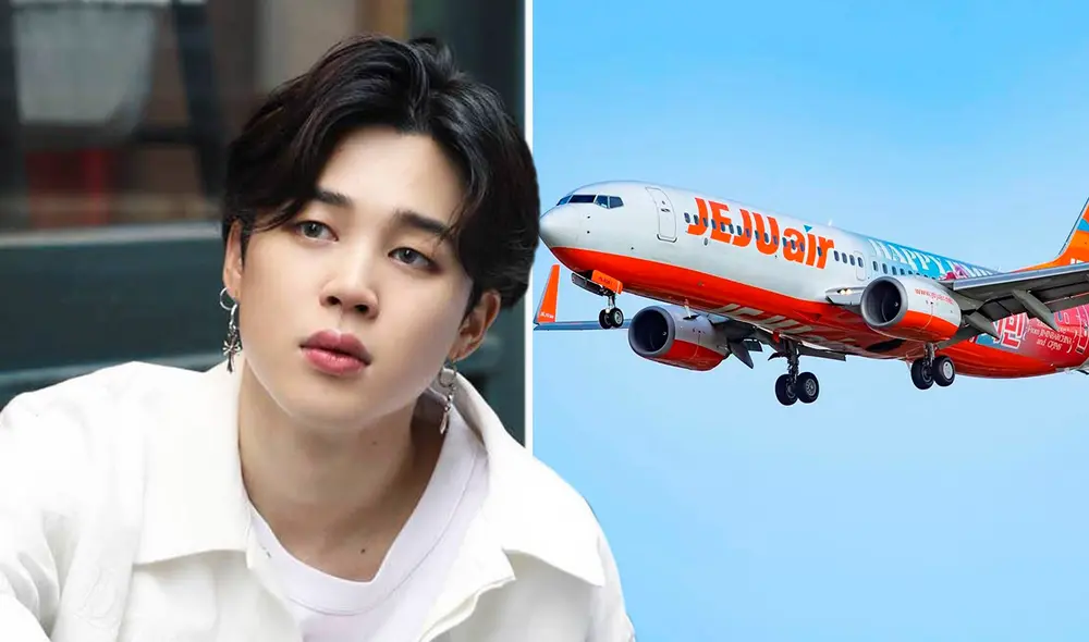 Uno de los regalos dedicados a Jimin consiste en la personalización de una aeronave que une Jeju con distintas ciudades de Corea. Foto: composición/BIGHIT/JiminBar Uno de los regalos dedicados a Jimin consiste en la personalización de una aeronave que une Jeju con distintas ciudades de Corea. Foto: composición/BIGHIT/JiminBar
