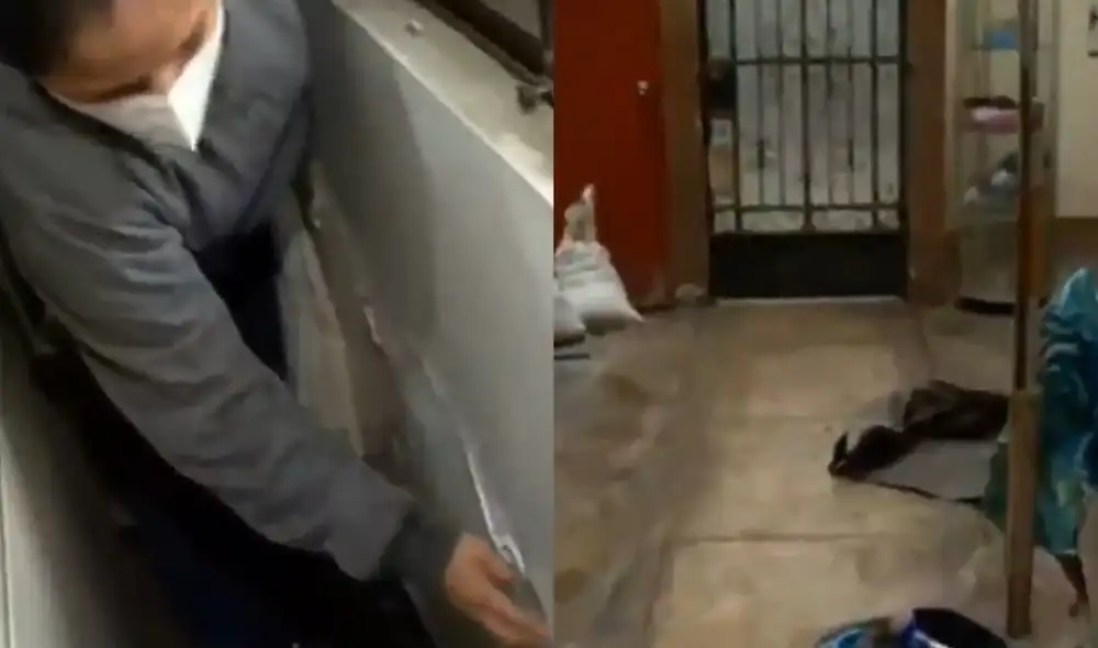 Vecina señala que sus paredes se han visto afectadas por el aniego. Foto: captura de TV Perú Vecina señala que sus paredes se han visto afectadas por el aniego. Foto: captura de TV Perú