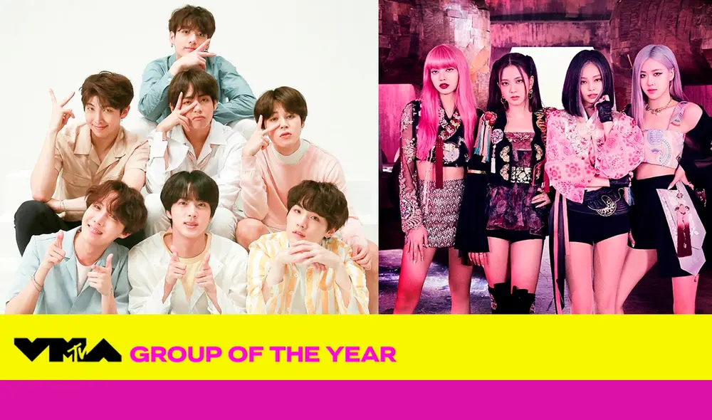 Fans de BTS y BLACKPINK pueden asegurar un VMA para su grupo favorito en votación de un solo día. Foto: composición MTV Fans de BTS y BLACKPINK pueden asegurar un VMA para su grupo favorito en votación de un solo día. Foto: composición MTV