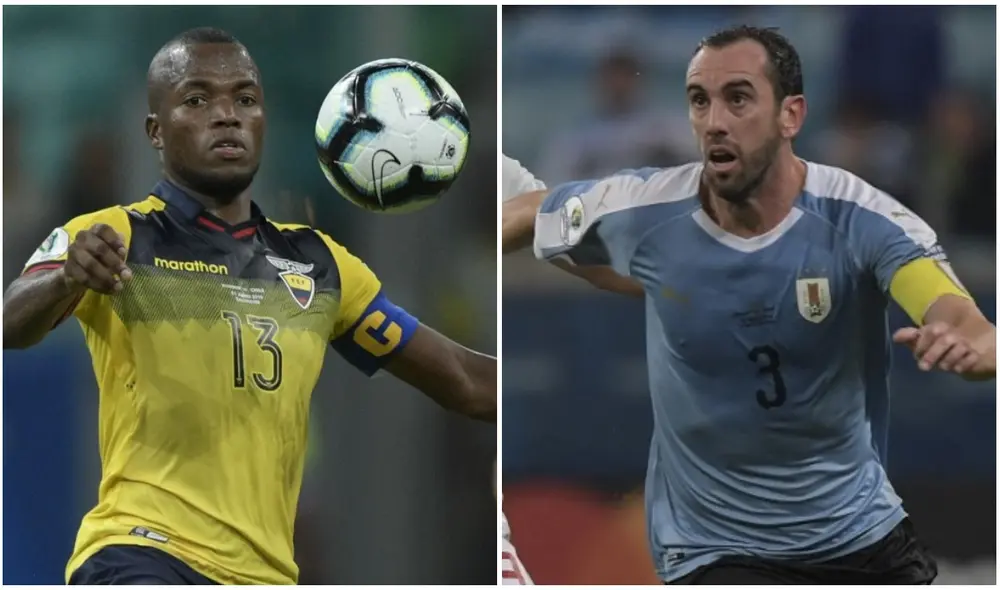 Enner Valencia y Diego Godín buscarán ser protagonistas en el Uruguay vs. Ecuador. Foto: AFP
