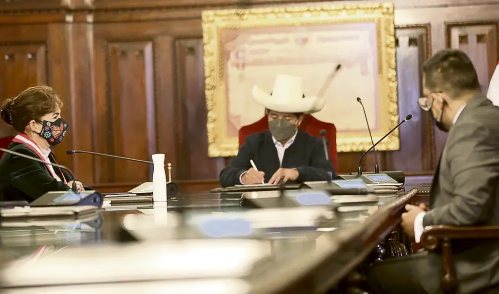 Palacio de Justicia. Presidente Pedro Castillo ofreció ayudar a reforzar el sistema judicial. Foto: difusión