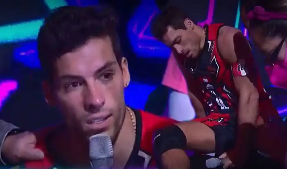 Patricio Parodi hizo un mal movimiento que le costó toda la competencia en Televisa. Foto: captura América TV Patricio Parodi hizo un mal movimiento que le costó toda la competencia en Televisa. Foto: captura América TV