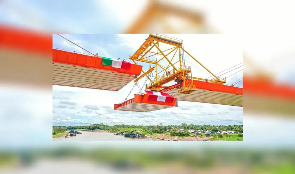 Puente Nanay de Loreto. La gigantesca obra es ejecutada por el Ministerio de Transportes y Comunicaciones, a través de Provías Nacional. Foto: MTC