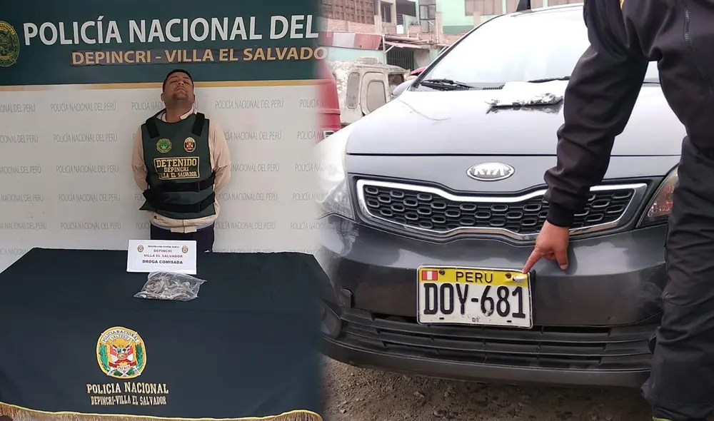 PNP halló ketes de PBC y un teléfono celular al interior del vehículo intervenido. Foto: Jessica Merino/ URPI-LR