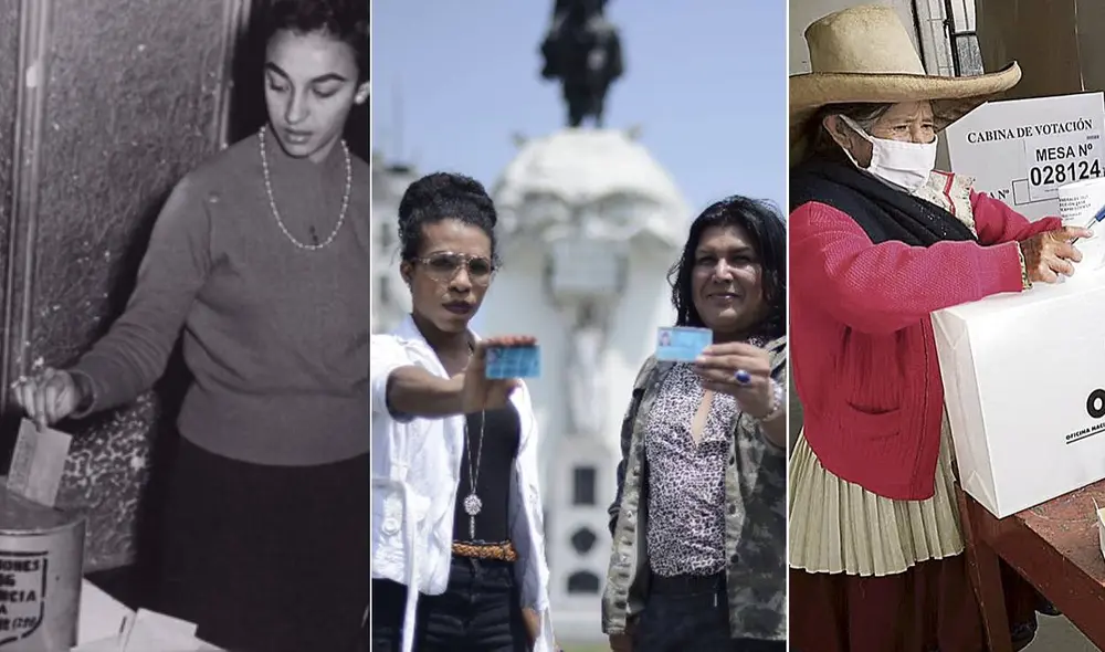 En 1955, durante el gobierno dictatorial de Manuel A. Odría, se concedió el derecho al sufragio a las mujeres mayores de 21 años que supieran leer y escribir. Foto: composición/El Peruano/La República