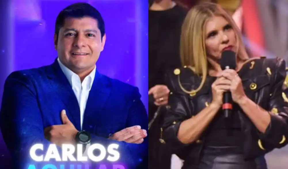 Carlos Alberto Aguilar le llama la atención a Johanna San Miguel en el EEG vs. Guerreros. Foto: composición/Instagram Carlos Alberto Aguilar le llama la atención a Johanna San Miguel en el EEG vs. Guerreros. Foto: composición/Instagram