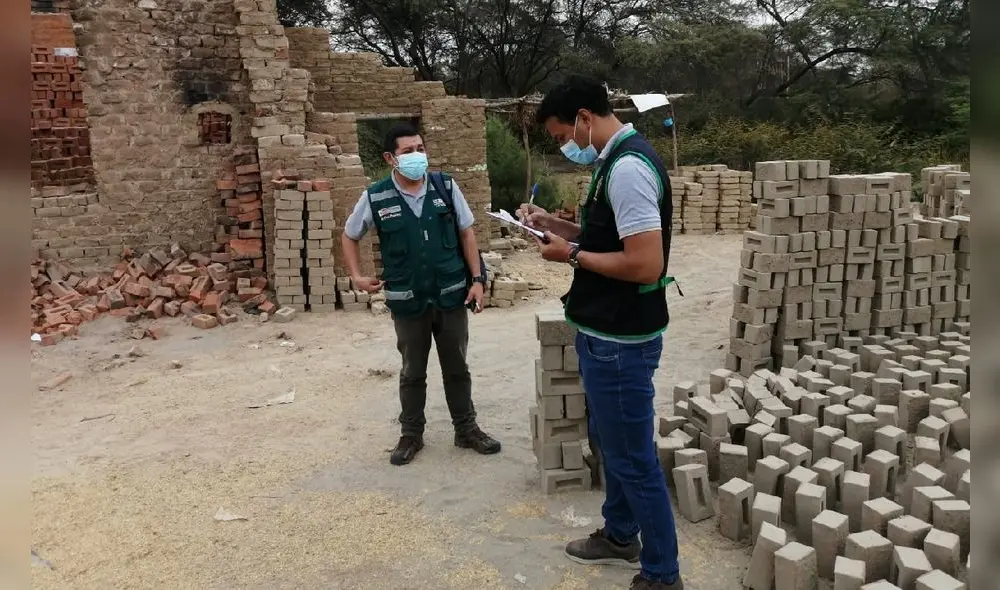 Durante la diligencia se intervino a siete personas y se encontró millares de ladrillos. Foto: difusión