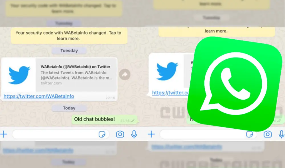 Los cambios de diseño están disponibles en iOS y en la versión beta de WhatsApp. Foto: composición/La República Los cambios de diseño están disponibles en iOS y en la versión beta de WhatsApp. Foto: composición/La República