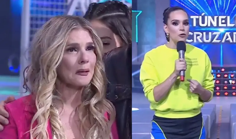 Tania Rincón admiró el trabajo que realiza Johanna San Miguel en Esto es guerra. Foto: captura/América Tania Rincón admiró el trabajo que realiza Johanna San Miguel en Esto es guerra. Foto: captura/América