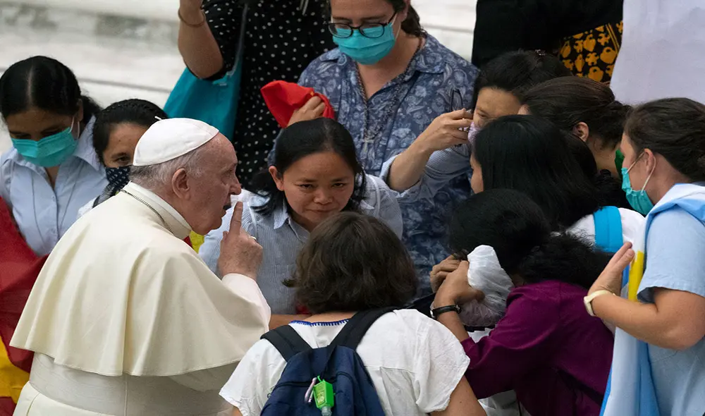 El papa Francisco durante la audiencia general en el aula Pablo VI del Vaticano. Foto: AFP