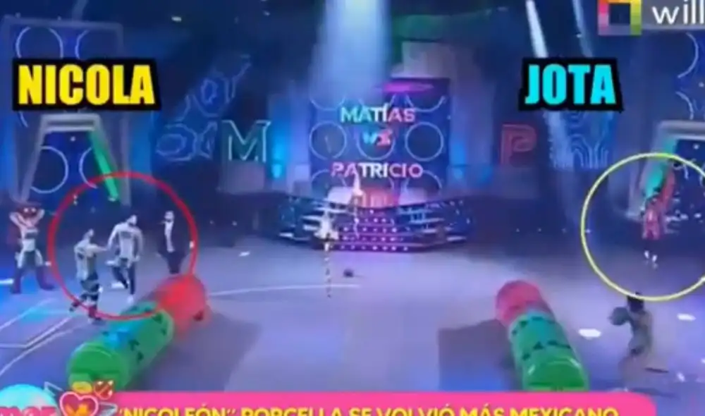 En el programa Amor y fuego se mostraron imágenes de lo que habría sido un fuerte intercambio de palabras entre Nicola Porcella y Jota Benz. Foto: captura de Willax En el programa Amor y fuego se mostraron imágenes de lo que habría sido un fuerte intercambio de palabras entre Nicola Porcella y Jota Benz. Foto: captura de Willax